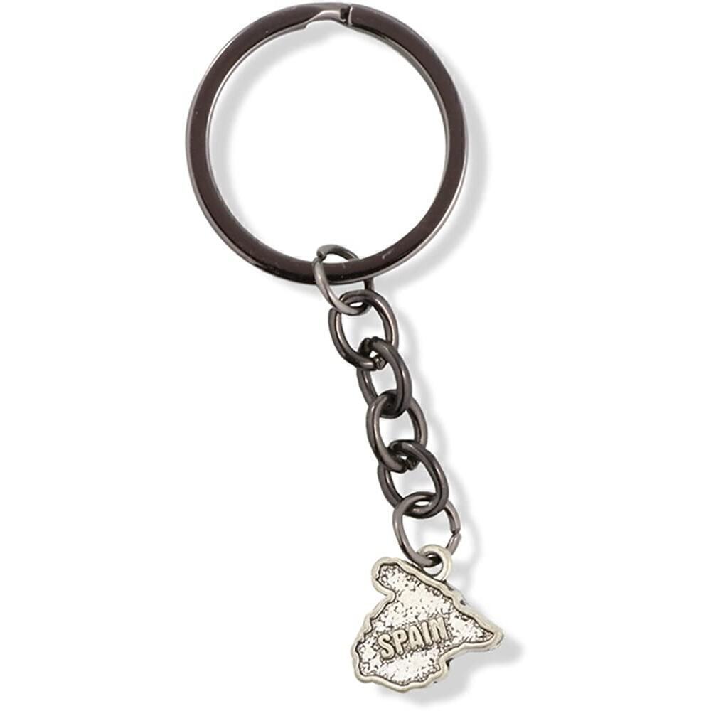 Spain Country Map Charm Keychain